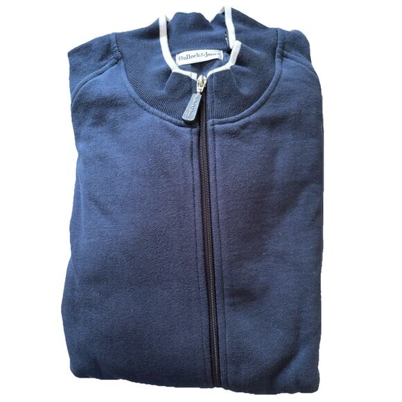 Bullock & Jones XL Zip Up Sweatshirt Navy Blue L/S Full Zip Jacket NWT - Picture 1 of 6
